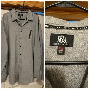 Rock and Republic XXL long sleeve collared shirt like new